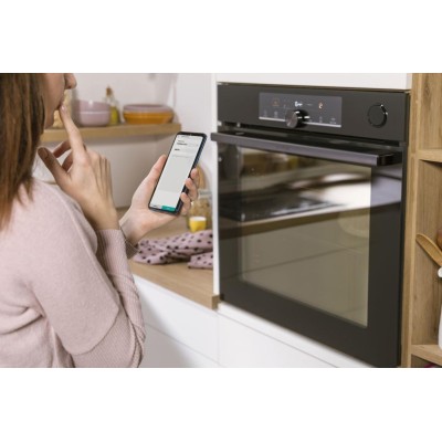 Духова шафа Gorenje електрична, 77л, A+, пара, дисплей, 300 °C, Wi-Fi, чорний (BSA6747A04BGWI)