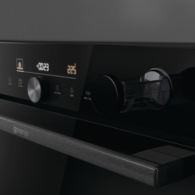 Духова шафа Gorenje електрична, 77л, A+, пара, дисплей, Wi-Fi, чорний (BSA6747DGWI)
