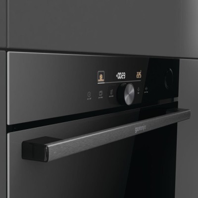 Духова шафа Gorenje електрична, 77л, A+, пара, дисплей, Wi-Fi, чорний (BSA6747DGWI)
