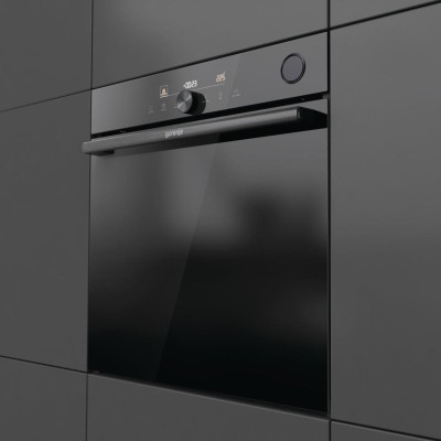 Духова шафа Gorenje електрична, 77л, A+, пара, дисплей, готування на різних рівнях, піроліз, Wi-Fi, чорний (BPSA6747DGWI)