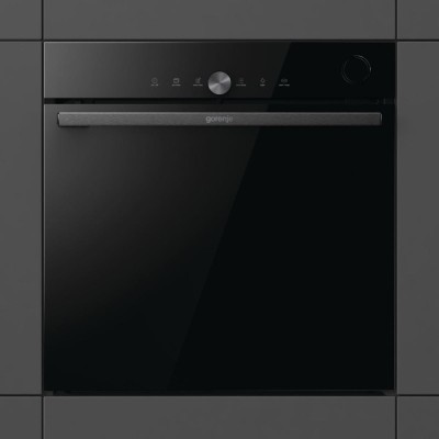 Духова шафа Gorenje електрична, 77л, A+, пара, дисплей, готування на різних рівнях, піроліз, Wi-Fi, чорний (BPSA6747DGWI)