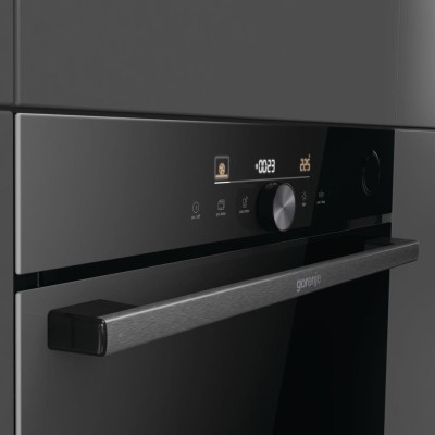 Духова шафа Gorenje електрична, 77л, A+, пара, дисплей, готування на різних рівнях, піроліз, Wi-Fi, чорний (BPSA6747DGWI)