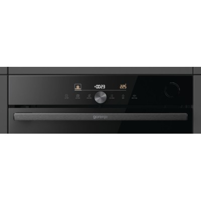 Духова шафа Gorenje електрична, 77л, A+, пара, дисплей, готування на різних рівнях, піроліз, Wi-Fi, чорний (BPSA6747DGWI)