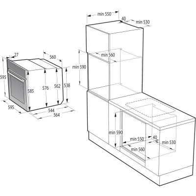 Духова шафа Gorenje електрична, 77л, A+, пара, дисплей, піроліз, чорний (BPS6737E04DBG) Духова шафа Gorenje електрична, 77л, A+, пара, дисплей, піроліз, чорний (BPS6737E04DBG)