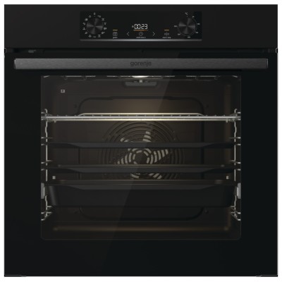 Духова шафа Gorenje електрична, 77л, A+, пара, дисплей, піроліз, чорний (BPS6737E07B)