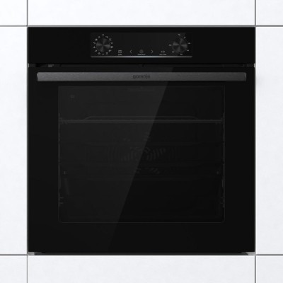 Духова шафа Gorenje електрична, 77л, A+, пара, дисплей, піроліз, чорний (BPS6737E07B)
