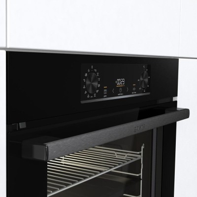 Духова шафа Gorenje електрична, 77л, A+, пара, дисплей, піроліз, чорний (BPS6737E07B)