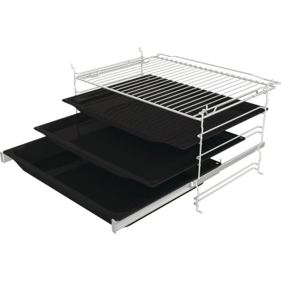Духова шафа Gorenje електрична, 77л, A+, пара, дисплей, піроліз, чорний (BPS6737E07B)
