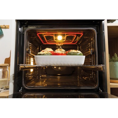 Духова шафа Gorenje електрична, 77л, A+, пара, дисплей, піроліз, чорний (BPS6737E07B)