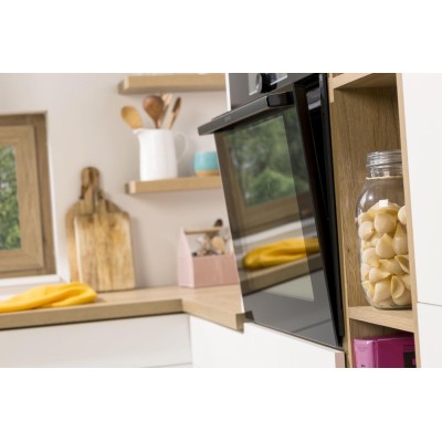 Духова шафа Gorenje електрична, 77л, A+, пара, дисплей, піроліз, чорний (BPS6737E07B)