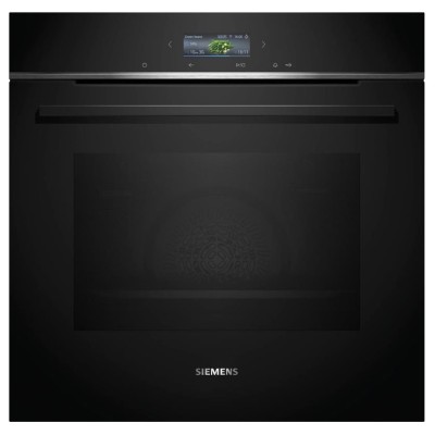 Духова шафа Siemens електрична, 71л, A+, дисплей, конвекція, піроліз, чорний (HB774G1B1)