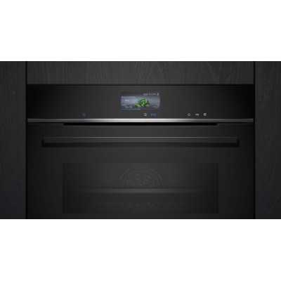 Духова шафа Siemens електрична, 71л, A+, пара, дисплей, конвекція, чорний (HS736G3B1) Духова шафа Siemens електрична, 71л, A+, пара, дисплей, конвекція, чорний (HS736G3B1)