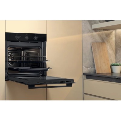 Духова шафа Whirlpool електрична, 71л, A, конвекція, чорний (OMK38HU0B)