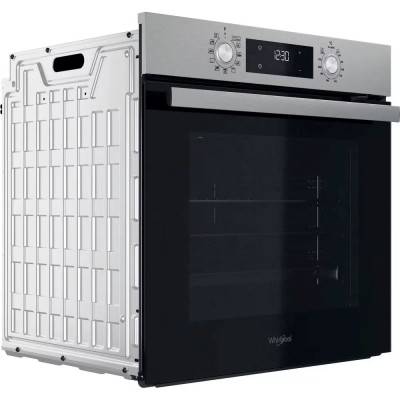 Духова шафа Whirlpool електрична, 71л, A+, дисплей, конвекція, телескопічні напрямні, нерж (OMR58HU1X)