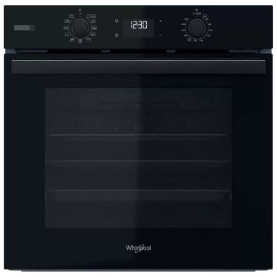 Духова шафа Whirlpool електрична, 71л, A+, дисплей, конвекція, телескопічні напрямні, пара, чорний (OMSR58CU1SB)