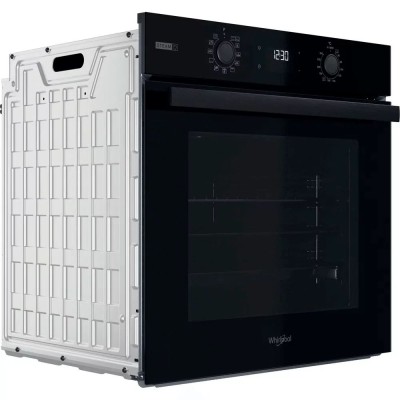 Духова шафа Whirlpool електрична, 71л, A+, дисплей, конвекція, телескопічні напрямні, пара, чорний (OMSR58CU1SB)