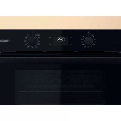 Духова шафа Whirlpool електрична, 71л, A+, дисплей, конвекція, телескопічні напрямні, пара, чорний (OMSR58CU1SB)