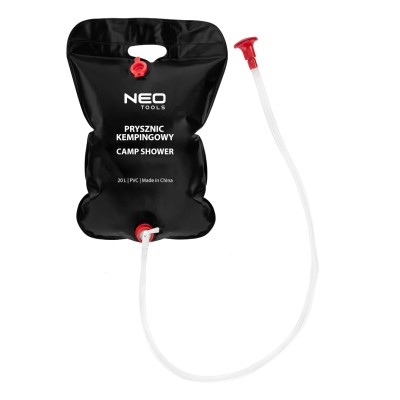 Душ кемпінговий Neo Tools, ПВХ, 20л, чорний, 0.3 кг Душ кемпінговий Neo Tools, ПВХ, 20л, чорний, 0.3 кг