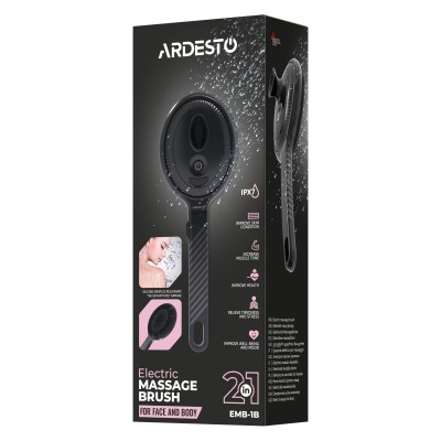 Електрична щітка-масажер ARDESTO для обличчя та тіла, акумулятор, USB Type-C , 4 режими, чорний (EMB-1B) Електрична щітка-масажер ARDESTO для обличчя та тіла, акумулятор, USB Type-C , 4 режими, чорний (EMB-1B)