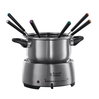 Електричне фондю Russell Hobbs Fiesta, ємність 2л, 1200Вт, 6 виделок в комплекті, нерж. сталь, сірий (22560-56) Електричне фондю Russell Hobbs Fiesta, ємність 2л, 1200Вт, 6 виделок в комплекті, нерж. сталь, сірий (22560-56)