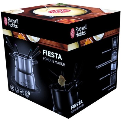 Електричне фондю Russell Hobbs Fiesta, ємність 2л, 1200Вт, 6 виделок в комплекті, нерж. сталь, сірий (22560-56) Електричне фондю Russell Hobbs Fiesta, ємність 2л, 1200Вт, 6 виделок в комплекті, нерж. сталь, сірий (22560-56)