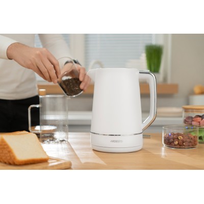 Електрочайник Ardesto 1.7л, Otter, пластик, білий матовий (EKL-450W)