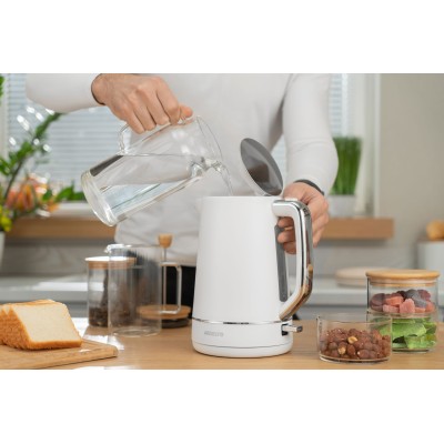 Електрочайник Ardesto 1.7л, Otter, пластик, білий матовий (EKL-450W)