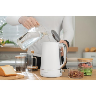Електрочайник Ardesto 1.7л, Otter, пластик, білий матовий (EKL-450W)