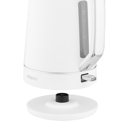 Електрочайник Ardesto 1.7л, Otter, пластик, білий матовий (EKL-450W)
