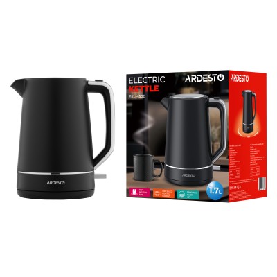 Електрочайник Ardesto 1.7л, Otter, пластик, білий матовий (EKL-450W)