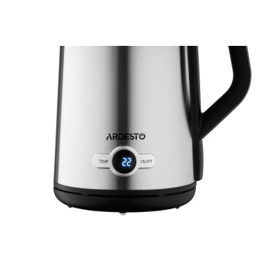 Електрочайник Ardesto Steel Collection 1.7л, Strix, LED дисплей, подвійні стінки, сріблястий (EKL-X52E) Електрочайник Ardesto Steel Collection 1.7л, Strix, LED дисплей, подвійні стінки, сріблястий (EKL-X52E)