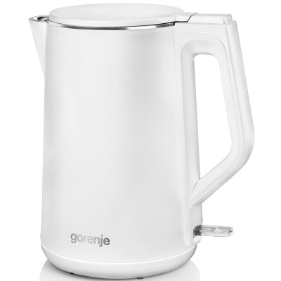 Електрочайник Gorenje 1.5л, пластик, білий матовий (K15DWW) Електрочайник Gorenje 1.5л, пластик, білий матовий (K15DWW)