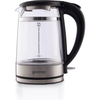 Електрочайник Gorenje 1.7л, 2,200 Вт, strix контроль, скло, чорний (K17GDW) Електрочайник Gorenje 1.7л, 2,200 Вт, strix контроль, скло, чорний (K17GDW)