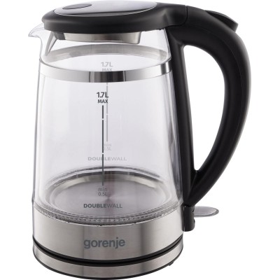 Електрочайник Gorenje 1.7л, 2,200 Вт, strix контроль, скло, чорний (K17GDW) Електрочайник Gorenje 1.7л, 2,200 Вт, strix контроль, скло, чорний (K17GDW)