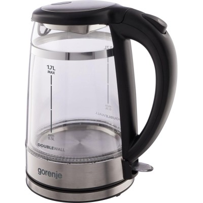 Електрочайник Gorenje 1.7л, 2,200 Вт, strix контроль, скло, чорний (K17GDW) Електрочайник Gorenje 1.7л, 2,200 Вт, strix контроль, скло, чорний (K17GDW)