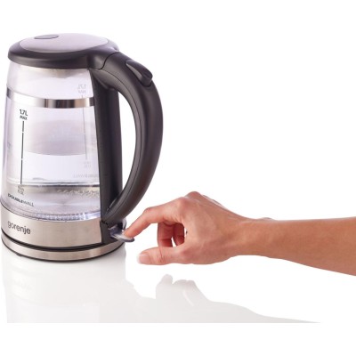 Електрочайник Gorenje 1.7л, 2,200 Вт, strix контроль, скло, чорний (K17GDW) Електрочайник Gorenje 1.7л, 2,200 Вт, strix контроль, скло, чорний (K17GDW)