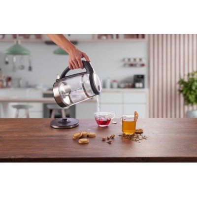 Електрочайник Gorenje 1.7л, 2,200 Вт, strix контроль, скло, чорний (K17GDW) Електрочайник Gorenje 1.7л, 2,200 Вт, strix контроль, скло, чорний (K17GDW)