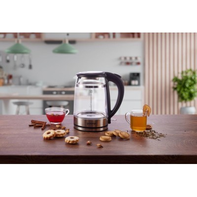 Електрочайник Gorenje 1.7л, 2,200 Вт, strix контроль, скло, чорний (K17GDW) Електрочайник Gorenje 1.7л, 2,200 Вт, strix контроль, скло, чорний (K17GDW)