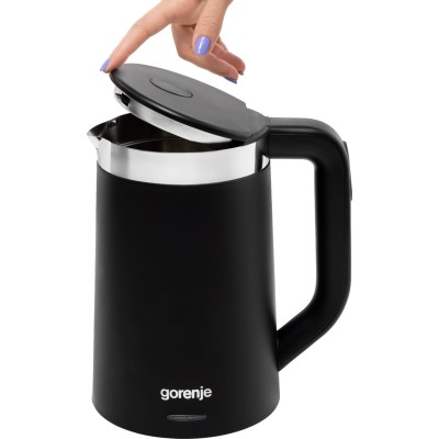 Електрочайник Gorenje 1.7л, Strix контроль, LED дисплей, чорний (K17TRDW) Електрочайник Gorenje 1.7л, Strix контроль, LED дисплей, чорний (K17TRDW)