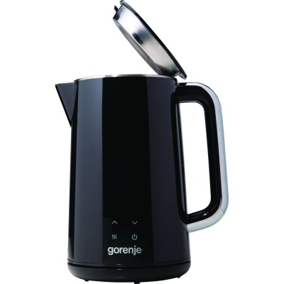 Електрочайник Gorenje 1.7л, подвійні стінки, LED дисплей, Strix контроль, чорний (K17DWD) Електрочайник Gorenje 1.7л, подвійні стінки, LED дисплей, Strix контроль, чорний (K17DWD)