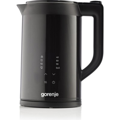 Електрочайник Gorenje 1.7л, подвійні стінки, LED дисплей, Strix контроль, чорний (K17DWDII) Електрочайник Gorenje 1.7л, подвійні стінки, LED дисплей, Strix контроль, чорний (K17DWDII)