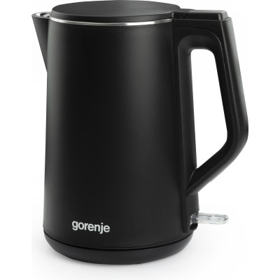 Електрочайник Gorenje, 1,5л, 2,200 Вт, корпус- нержав., Strix, матовий, чорний (K15DWBK) Електрочайник Gorenje, 1,5л, 2,200 Вт, корпус- нержав., Strix, матовий, чорний (K15DWBK)
