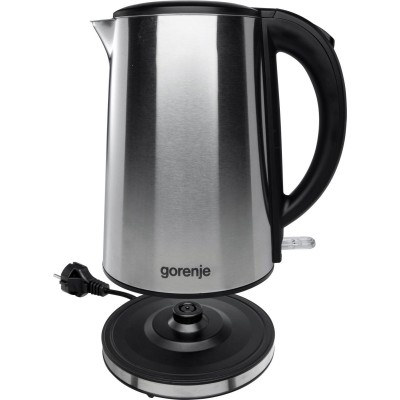 Електрочайник Gorenje, 1,5л, подвійні стінки, Strix контроль, нерж. (K15DWS)