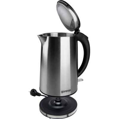 Електрочайник Gorenje, 1,5л, подвійні стінки, Strix контроль, нерж. (K15DWS)