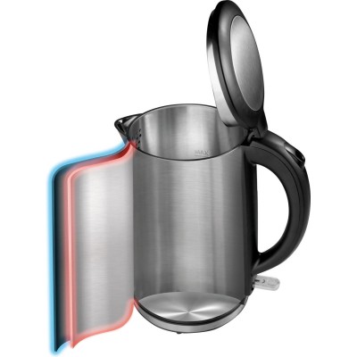 Електрочайник Gorenje, 1,5л, подвійні стінки, Strix контроль, нерж. (K15DWS)