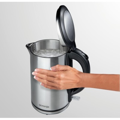 Електрочайник Gorenje, 1,5л, подвійні стінки, Strix контроль, нерж. (K15DWS)