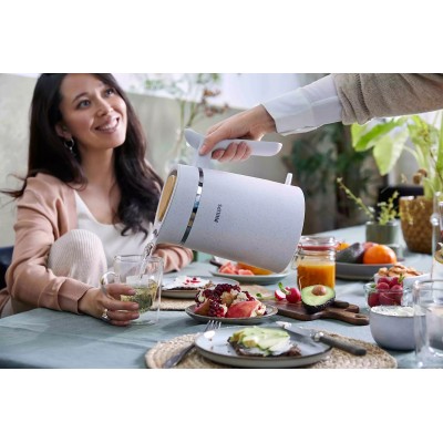 Електрочайник Philips Eco Conscious Edition, 1.7л, екопластик, LED підсвітка, звуковий сигнал, білий матовий (HD9365/10) Електрочайник Philips Eco Conscious Edition, 1.7л, екопластик, LED підсвітка, звуковий сигнал, білий матовий (HD9365/10)