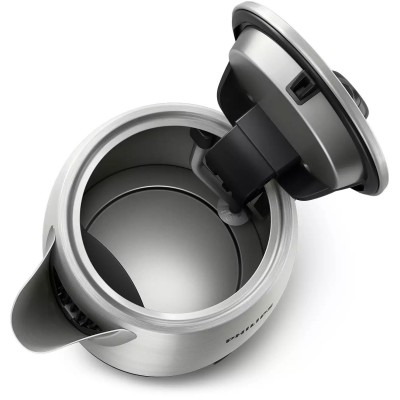 Електрочайник Philips Viva Collection 1.7л, LED підсвітка, сріблясто-чорний (HD9353/90) Електрочайник Philips Viva Collection 1.7л, LED підсвітка, сріблясто-чорний (HD9353/90)
