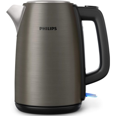 Електрочайник Philips Viva Collection 1.7л, Strix, метал, чорно-мідний (HD9352/30)
