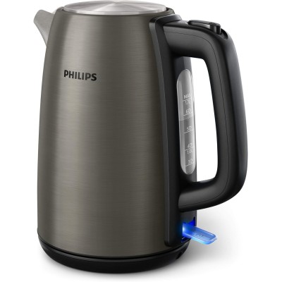 Електрочайник Philips Viva Collection 1.7л, Strix, метал, чорно-мідний (HD9352/30)